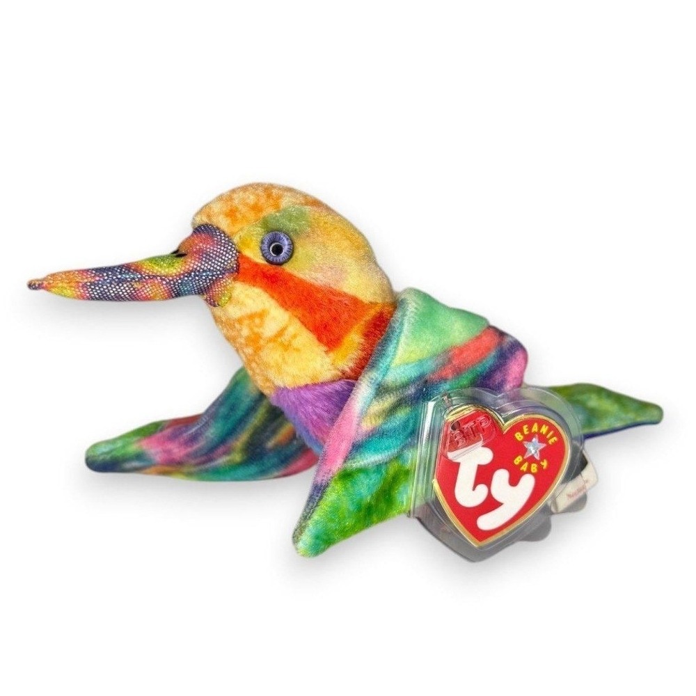 Nectar the Hummingbird | Rainbow Garden Jewel | Mint Heart Tag TY Beanie Baby